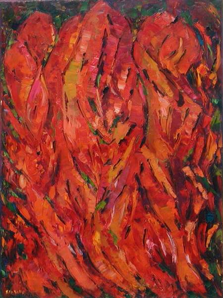 Bruno Scaglia; Composizione in rosso, 1968